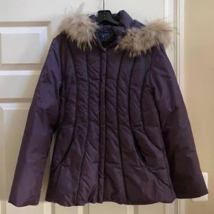 Beautiful deep plumb Down jacket